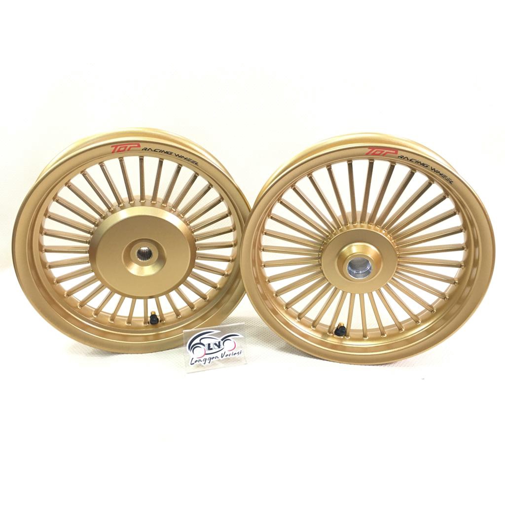 Velg Racing TOP Tapak Lebar Retro Scoopy New Ring 12 Gold Matte