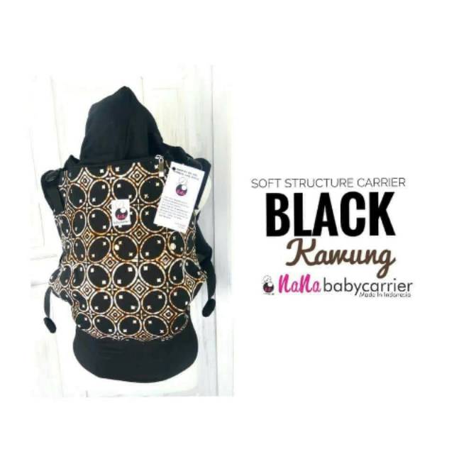 SSC BLACK KAWUNG - GENDONGAN BABY NANA BABYCARRIER