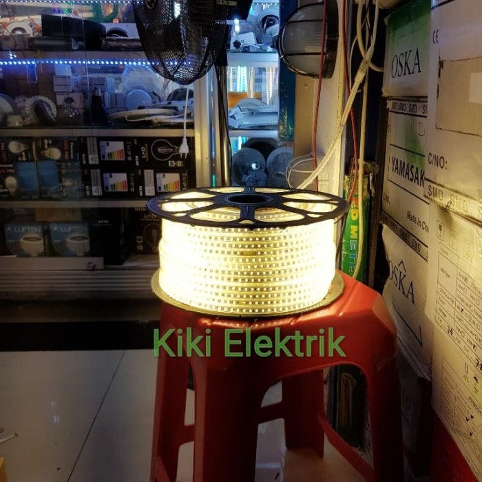 LAMPU SELANG LED 3014 ( 100 METER ) / LED STRIP / 120 LAMPU PER METER - KUNING
