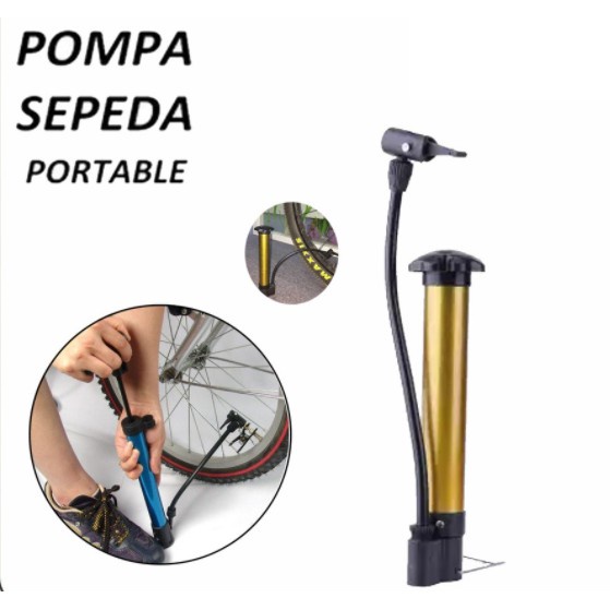 Pompa Angin Ban Sepeda, Lengkap Kompaan angin Kompa Tangan Mini Portable Multifungsi Bola balon Air