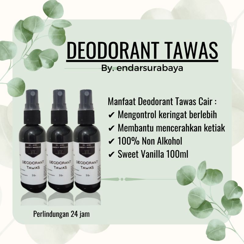 3 botol Deodorant Tawas Cair 100ml Sweet Vanilla tawas cair tawas spray pencerah ketiak penghilang b