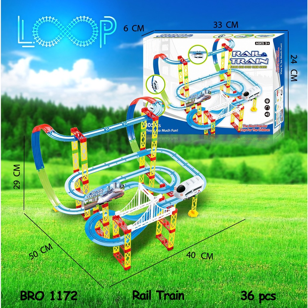 Mainan Anak MRT LRT Train Tangga Slide Seluncur Perosotan Jalur Track / kado hadiah bingkisan ultah 