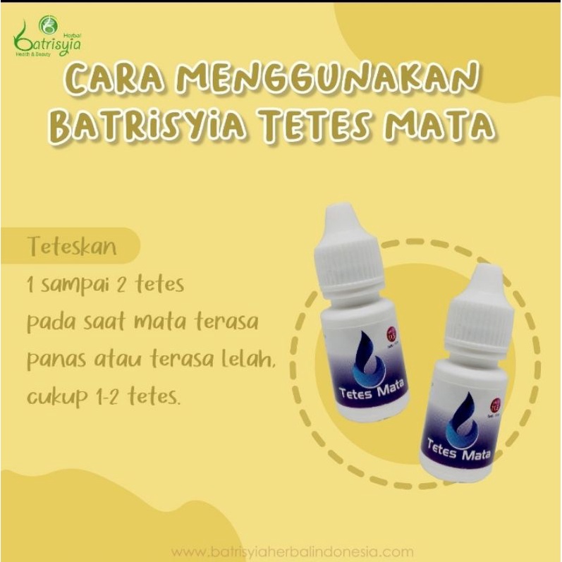 Tetes mata Batrisyia Herbal atasi mata minus, belekan, katarak gatal, iritasi, pedih merah kering