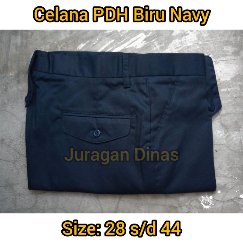 CELANA PDH BIRU DONGKER NAVY SATPAM SECURITY DISHUB KAIN DRILL KATUN