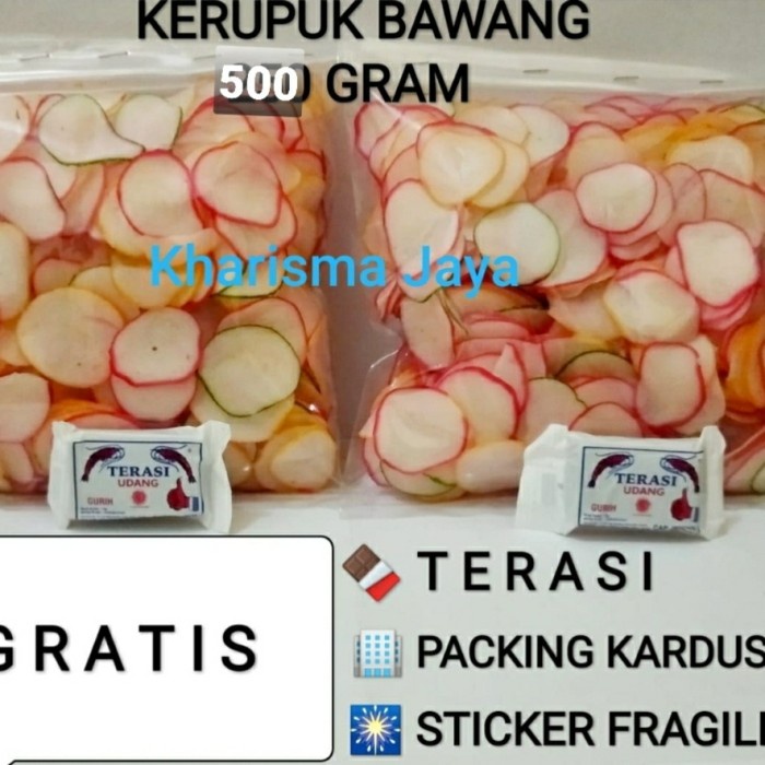 

NEW Krupuk Bawang/ Kerupuk bawang warna warni 500gr