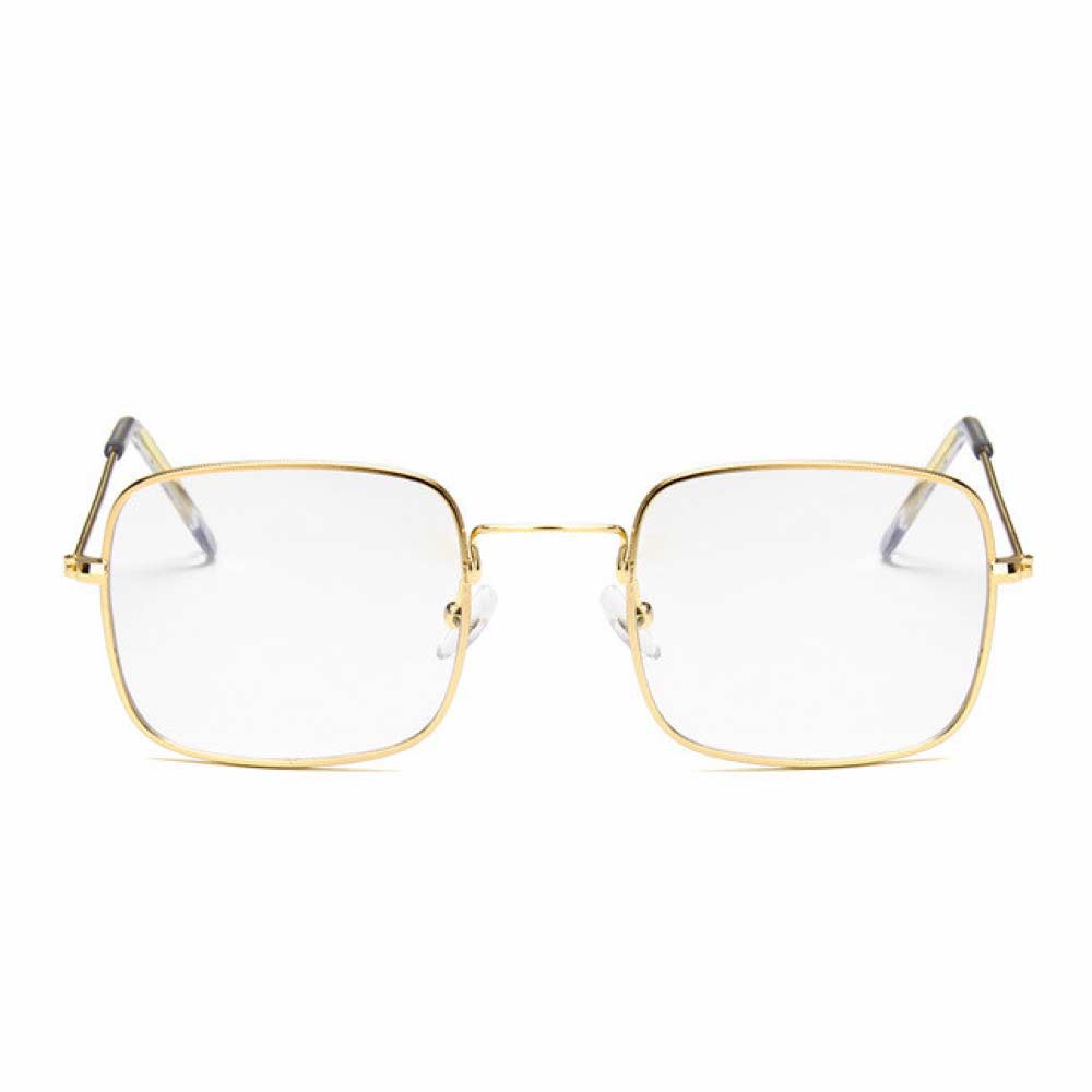 Kacamata [ Gold ] Pria dan Wanita - Design Korea - Kotak - HM01