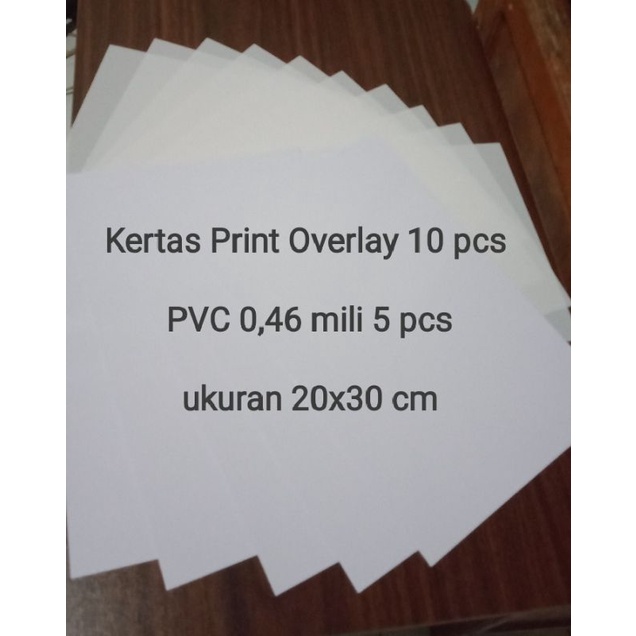 

ID Card 5 pcs PVC dan 10 pcs Kertas Print Overlay Tinta Inkjet Artpaper