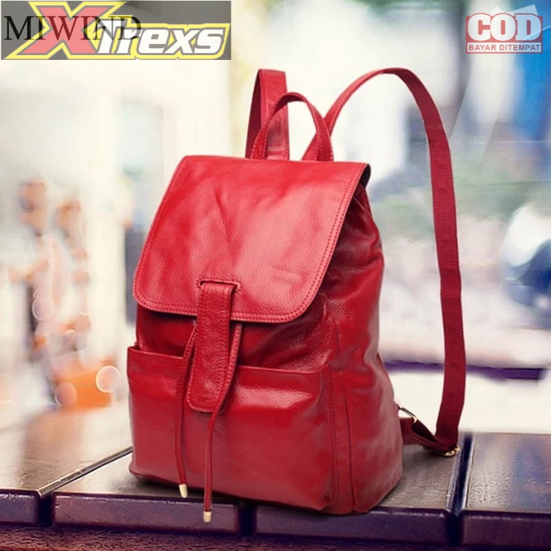 Tas RANSEL Wanita / Kantong Ramsel Kulit Asli Original Garut / Tas Cewek Keren