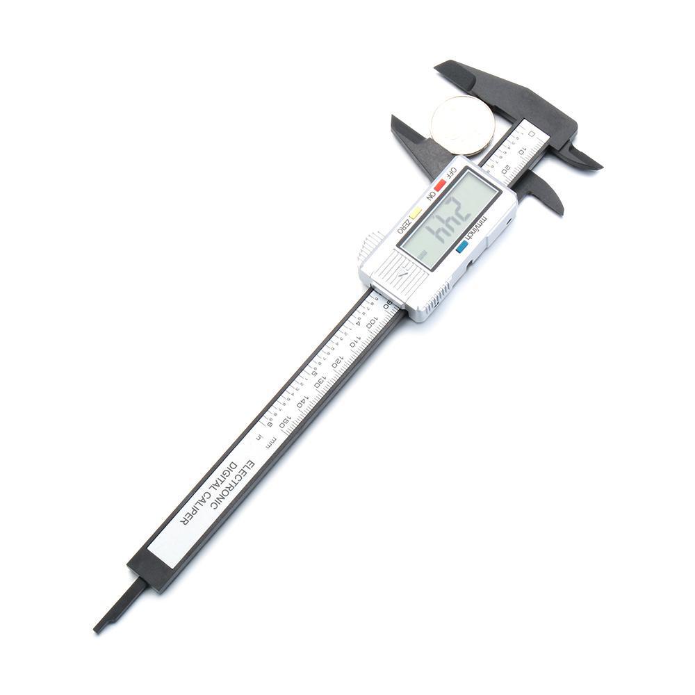 Solighter100/150mm Vernier Calipers Alat Ukur Plastik Elektronik LCD Digital