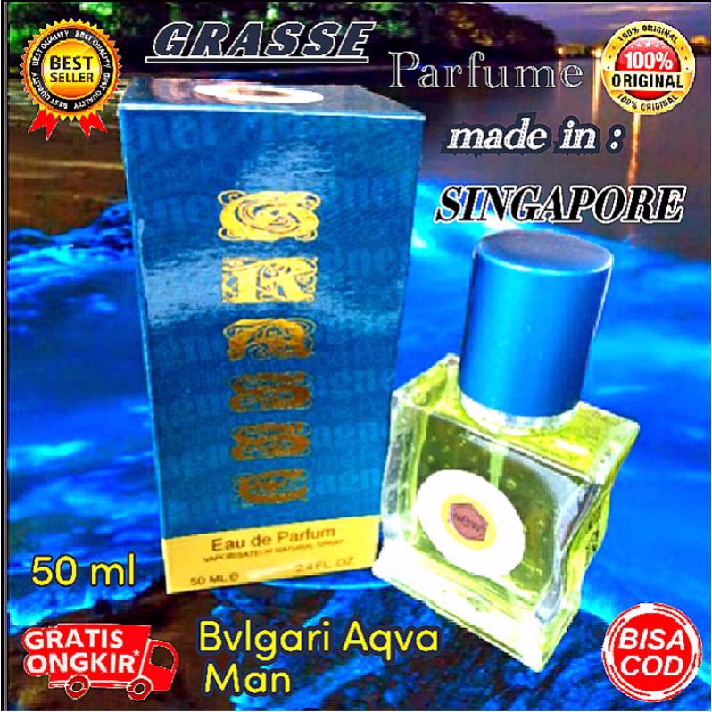 INSPIRED PARFUM PRIA GRASSE BVLGARI AQVA 50 ML EAU DE PERFUME ORIGINAL SINGAPORE