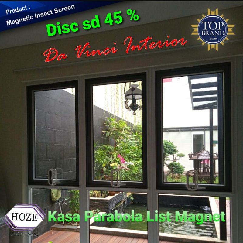 Kawat Nyamuk / Kasa Nyamuk Aluminium / Parabola list Magnet utk jendela atau pintu