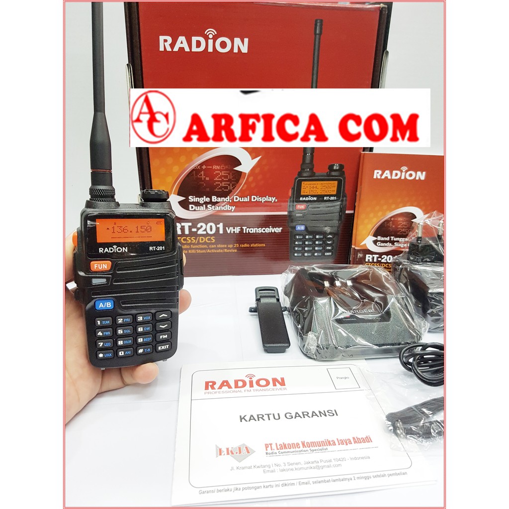 HT RADION RT201 RT-201 RT 201 VHF ORIGINAL GARANSI RESMI