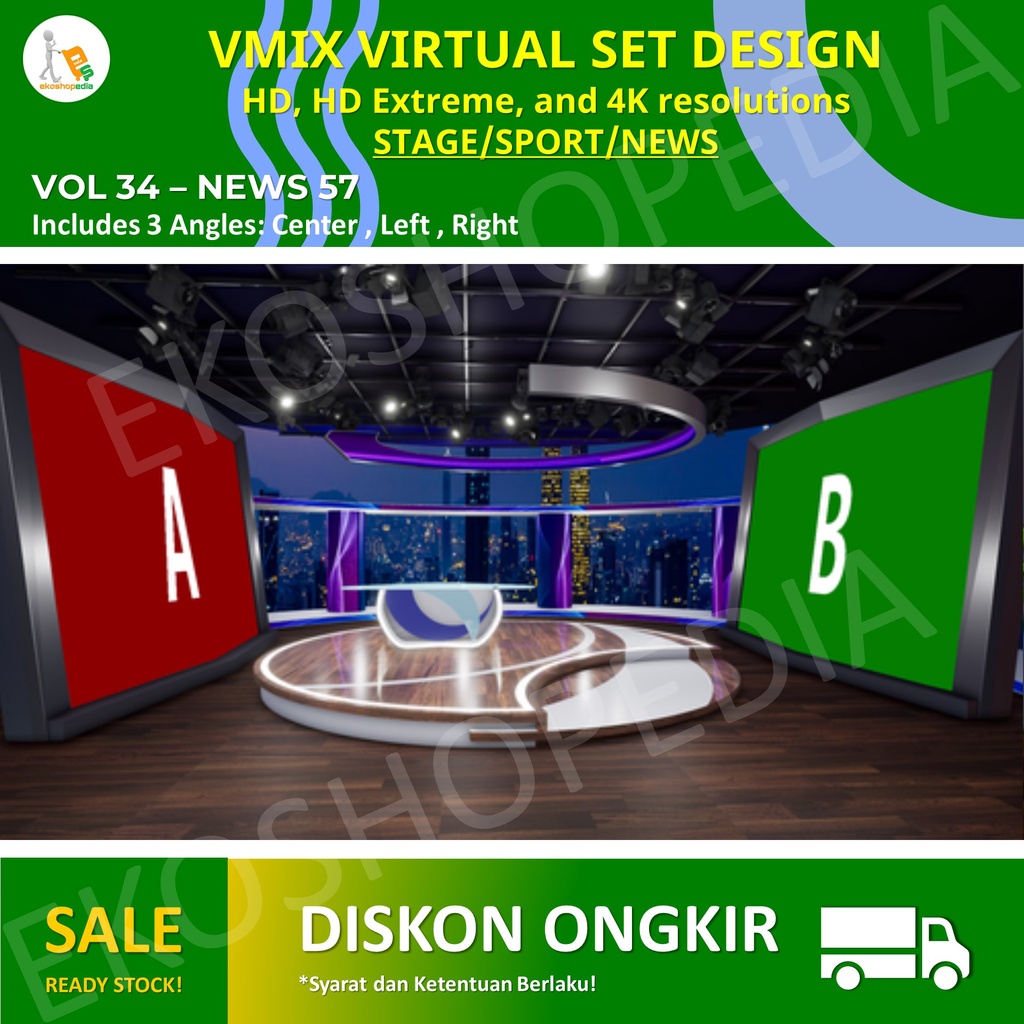 VMIX VIRTUAL SET DESIGN 4K - NEWS 57 v34