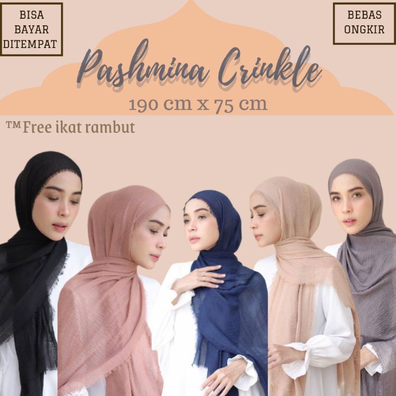 Hijab Pashmina Crinkle Lavanya Pashmina Lavanya Full Rawis By Azara Jilbab Terkini Murah COD