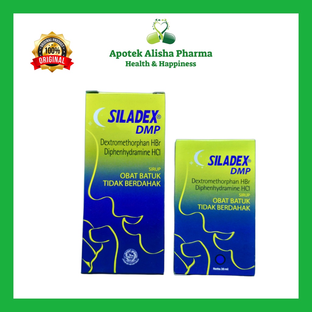 SILADEX DMP SYRUP 30/60ML - Siladex Kuning Sirup Obat Batuk Tidak Berdahak / Batuk Kering Disertai Alergi / Siladek Kuning Biru