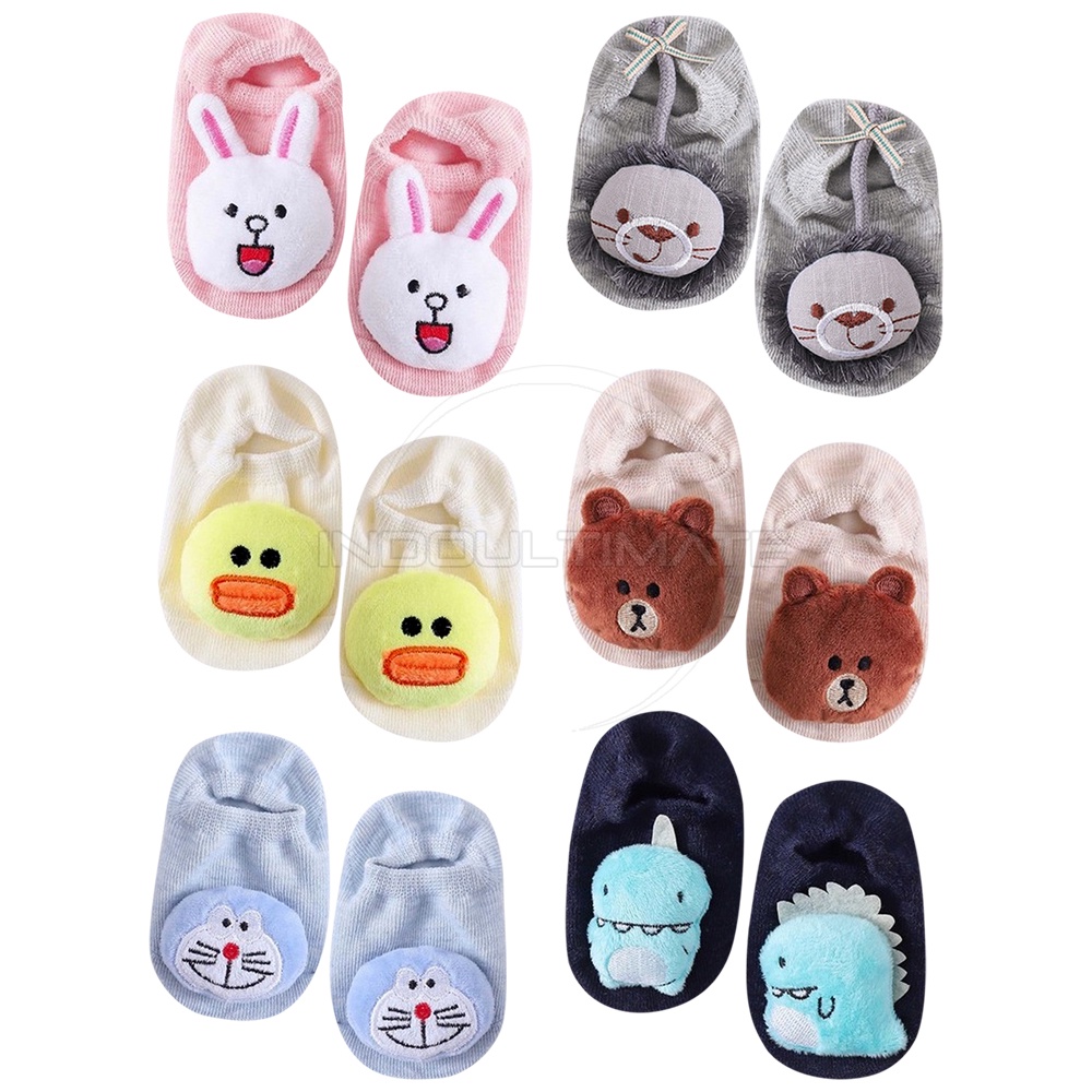 1Pcs Baby Sock Kaos Kaki Karakter Kaos kaki anak bayi balita 0-1 Tahun Alas Kaki Anak Bayi Balita Baru Lahir KKA-708