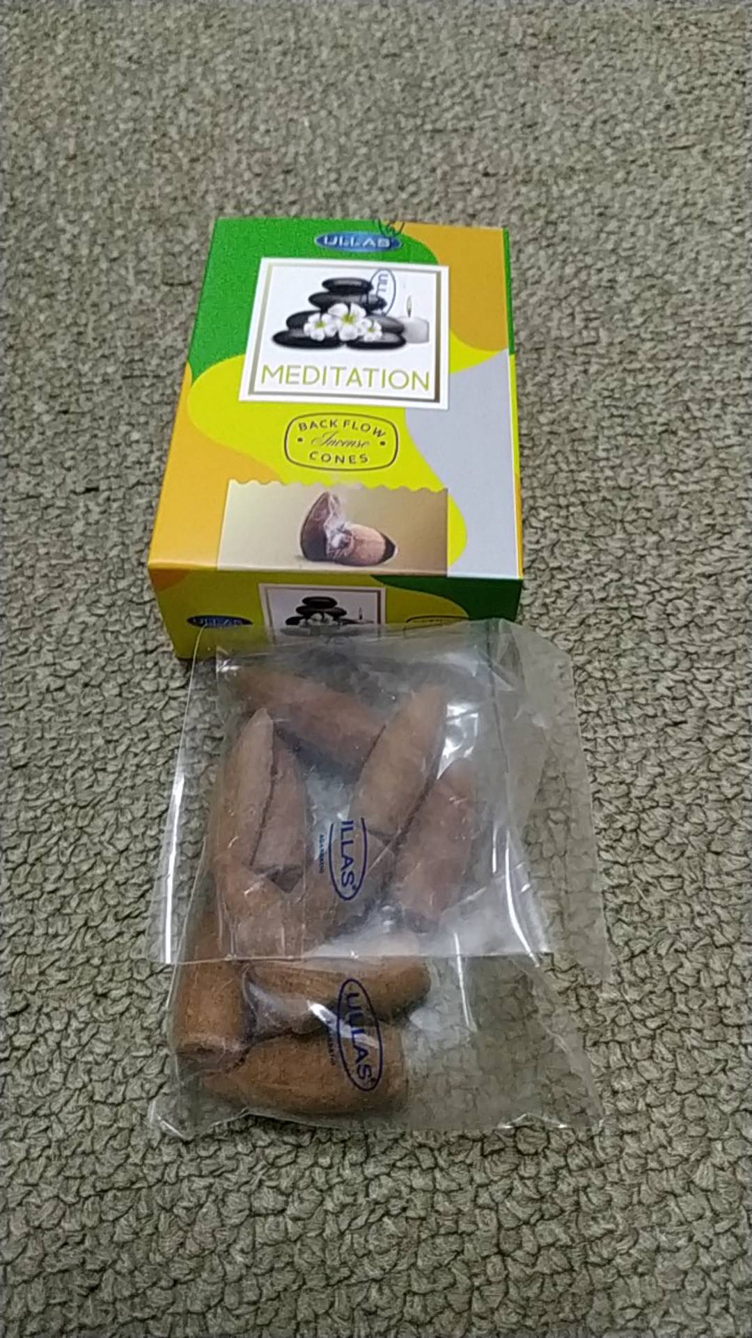 Dupa/ Hio India Wangi Harum Ullas Back Flow Cone/ Kerucut Meditation @10pcs