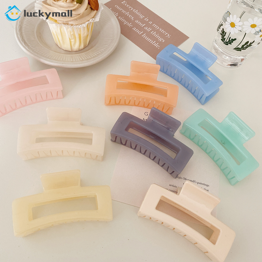 Simple square plastic Hair clips women classic hair accessories personalized Headdress