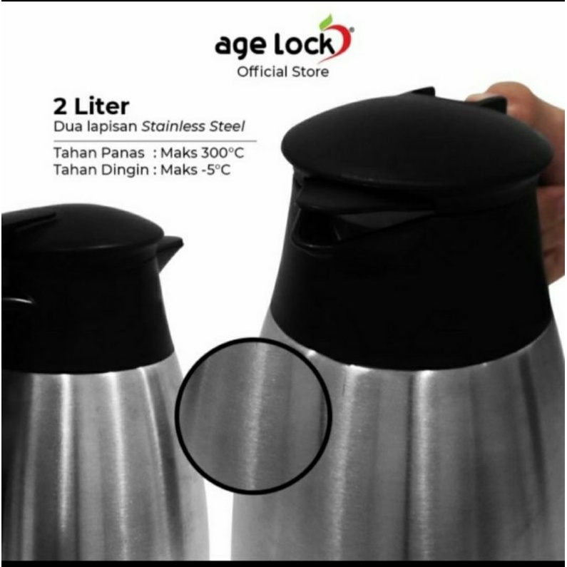 thermos AGE LOCK carafe LTC 21 - termos air panas stainless stell 304