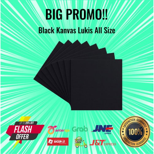 

Kanvas Lukis SIZE TERMURAH - BLACK CANVAS UNIVERSAL STRETCHED PRIMED COTTON CANVAS