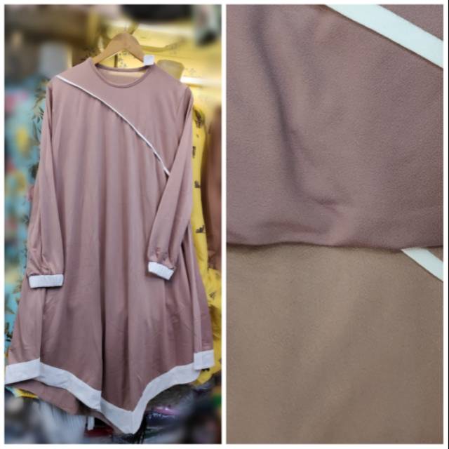 Long tunik wanita polos import