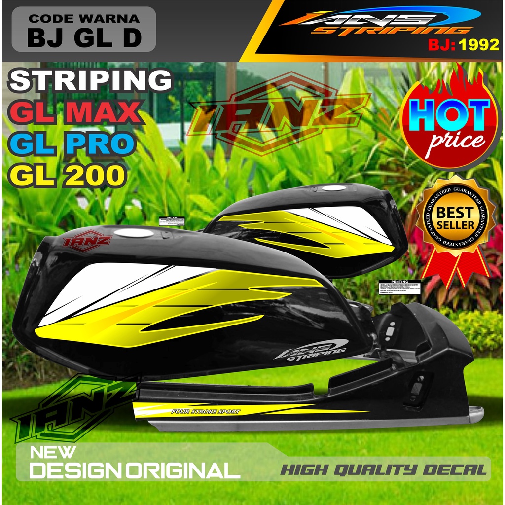 STIKER STRIPING STANDART GL MAX GL PRO / STRIPING VARIASI HONDA GL TERBARU / STRIPING VARIASI GL MAX / STIKER MOTOR