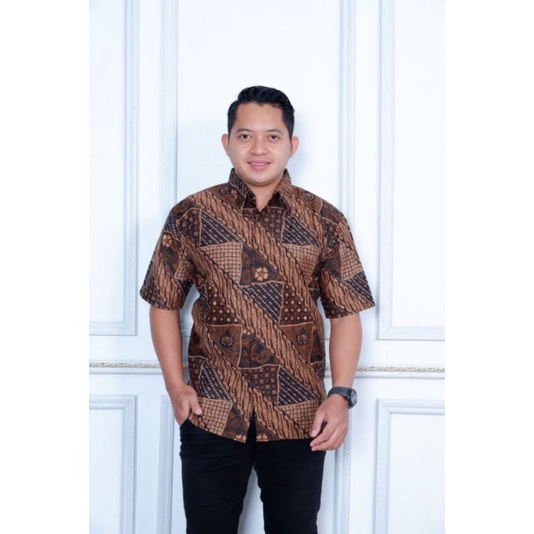 kemeja batik pria terbaru slimfit kualitas premium