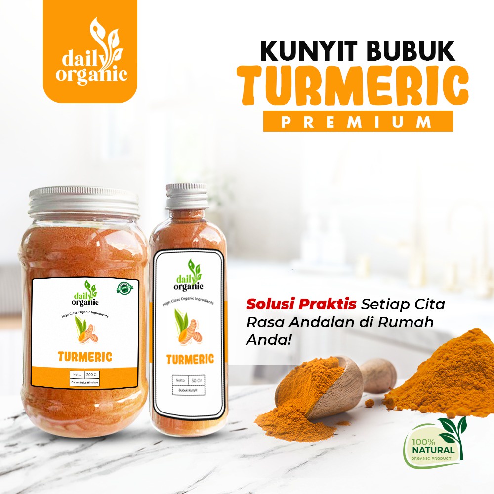 Kunyit Bubuk Daily Organic Turmeric Powder Premium
