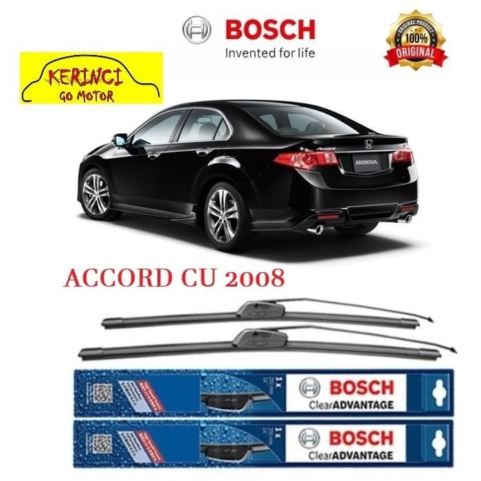 WIPER BOSCH CLEAR ADVANTAGE HONDA ACCORD CU 2008 24&quot; &amp; 22&quot; SEPASANG