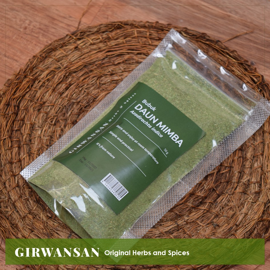 

Daun Mimba Bubuk Azadirachta indica Original Grade A Herbal Rempah Kemasan Praktis Pakai Ziplock