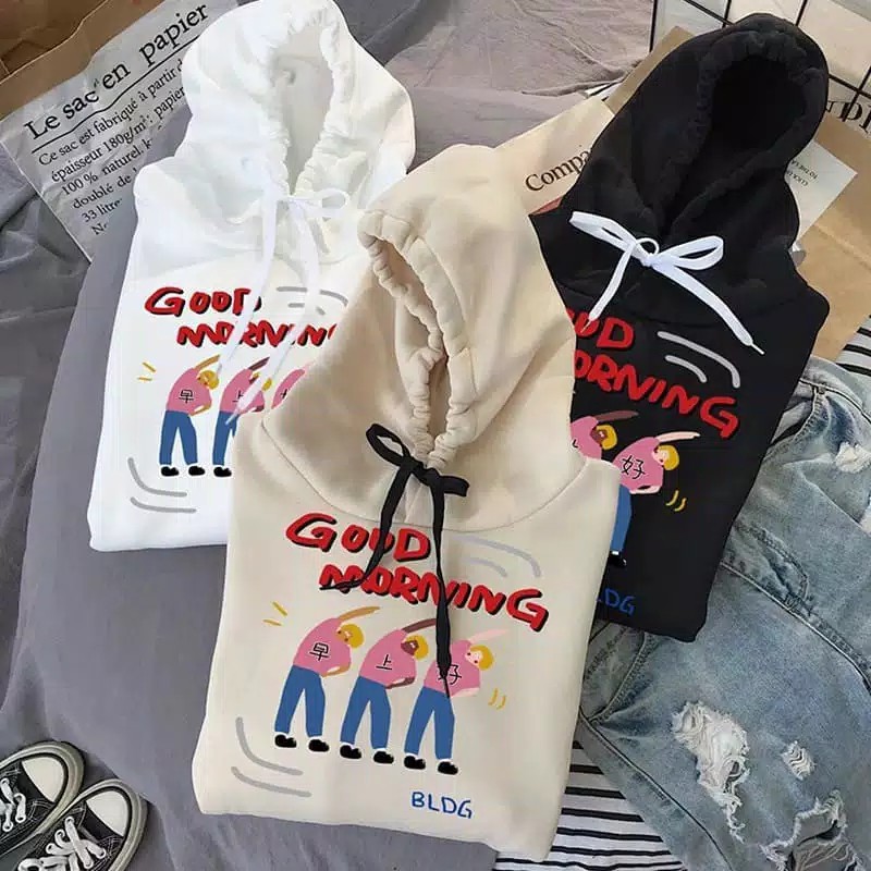 Good Morning Sweater l Sweater Hoodie Babyteri Sweater terbaru