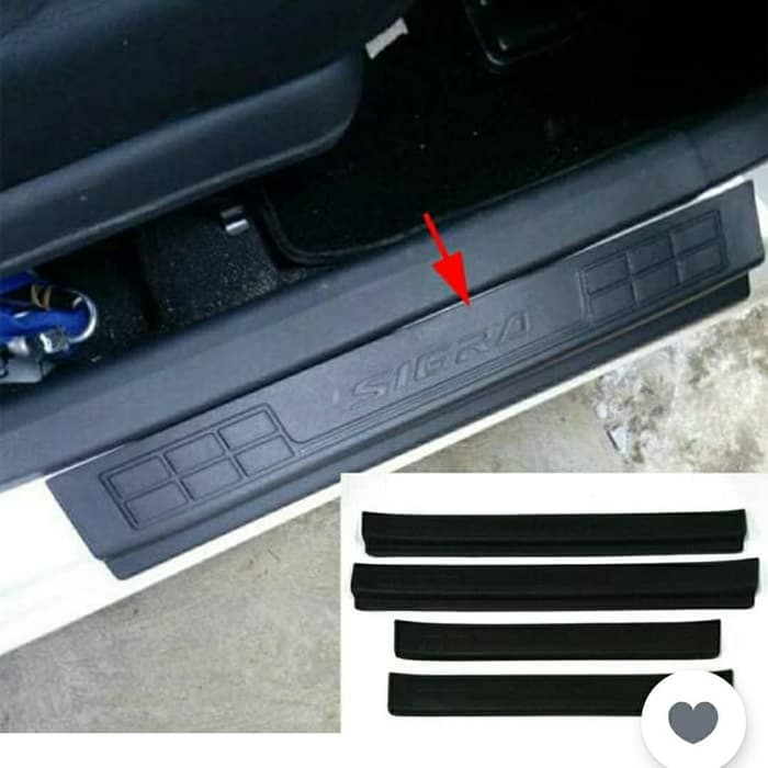 Silplate sill plate injakan pintu samping hitam mobil DAIHATSU SIGRA plastik