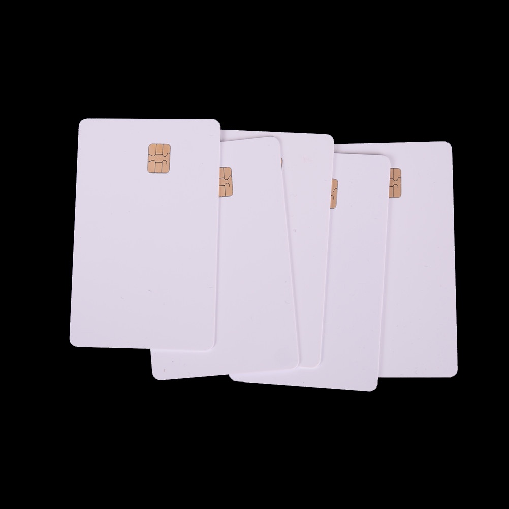 (Happy) 5pcs Ic Card Iso Pvc Dengan Chip Sle4442 Warna Putih