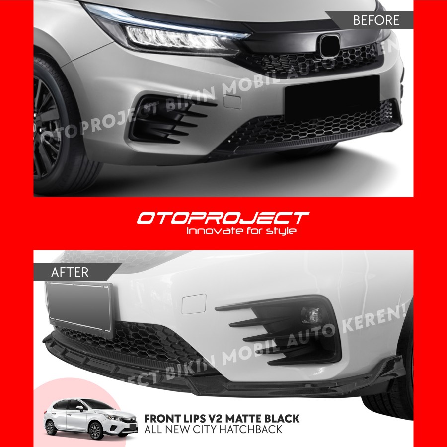 FRONT LIPS ALL NEW CITY HACTBACK MODEL V2 MATLE BLACK