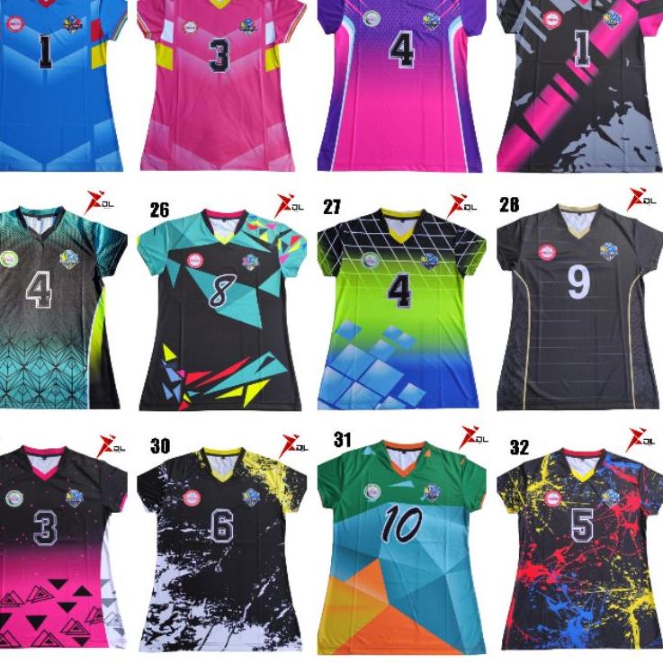 Keluaran Terbaru.. Jersey Voli Wanita Full Printing Kaos Volly Cewe / Atasan Volleyball