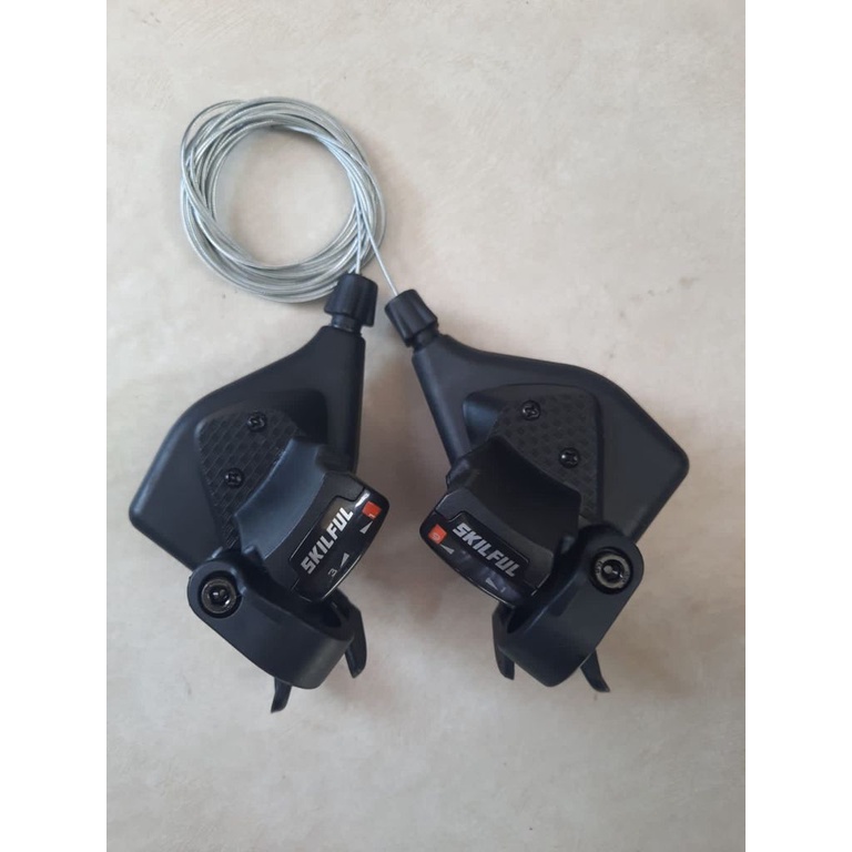 TERMURAH!!! SET MICROSHIFT Sepeda / Shifter RD FD / 3x9 Speed / SKILFUL Hitam / Realpict