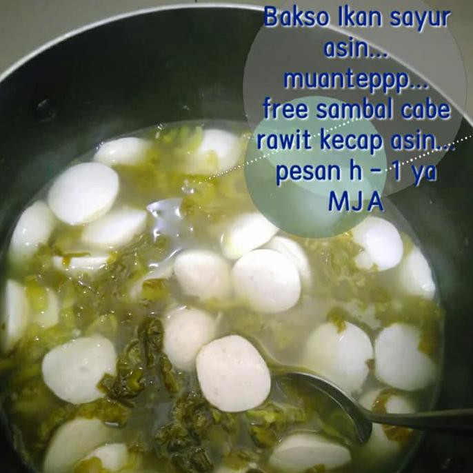 

Sayur Asin Bakso ikan kuah porsi besar 5-6orang free sambal ratele992 Segera Dapatkan