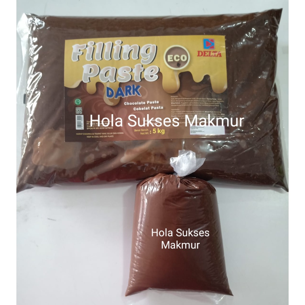 

SELAI CHOCOLATE DELTA REPACK 250 GRAM / SELAI COKELATE / SELAI COKLAT / FILLING PASTE DARK / CHOCOLATE PASTE / COKELAT PASTE