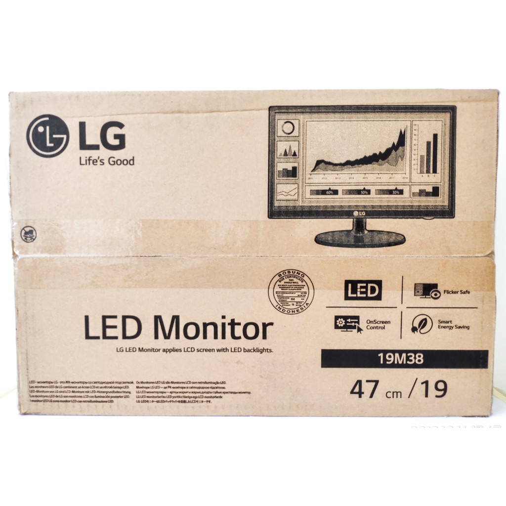 Monitor Komputer LG LED 19M38 19"