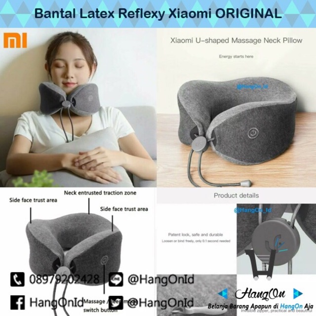 Bantal Pijat Reflexy Xiaomi LF Leravan ORIGINAL Bantal Leher Xiaomi