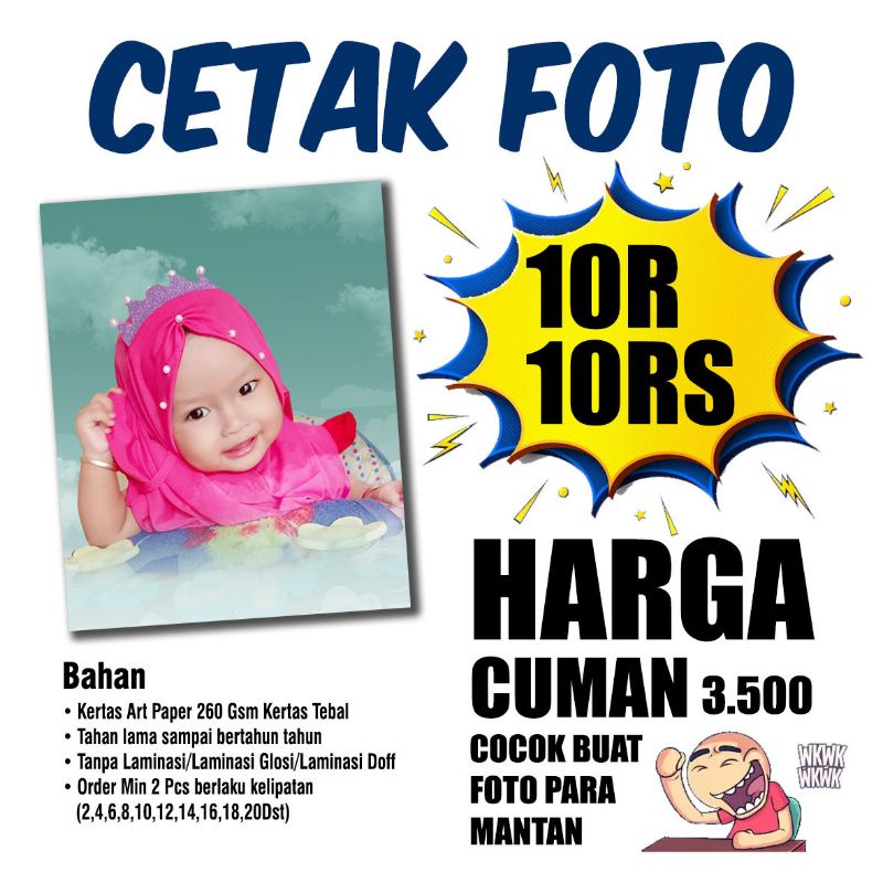 cetak foto 10r,10rs termurah bahan tebal tidak luntur