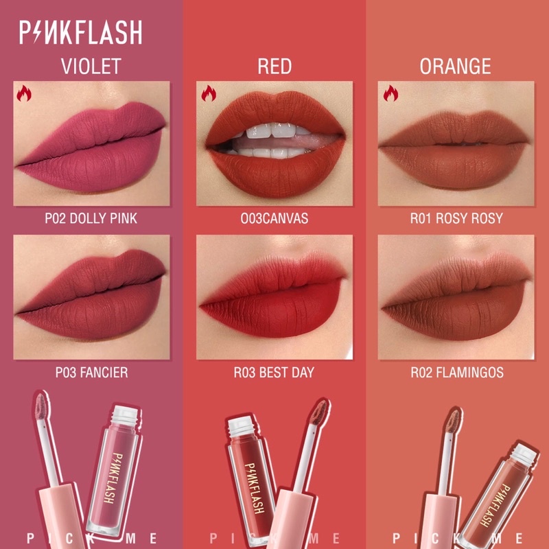 [BISA COD] PINKFLASH Lasting Matte Lip Cream