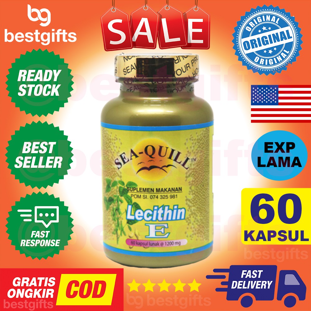 SEA-QUILL SEA QUILL LECITHIN 1200 MG VITAMIN E 50 IU HDL LDL KOLESTEROL BATU EMPEDU SARAF 60 KAPSUL