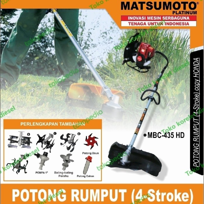 Mesin Potong Rumput 4tak Matsumoto MBC435HD Copy Honda Brushcutter