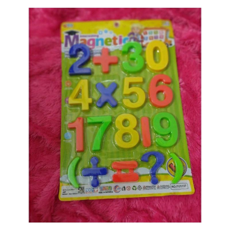 Huruf Dan Angka Magnet Murah/ Magnetic Alphabet &amp; Numbers Murah/ Mainan Edukasi Huruf Dan Angka