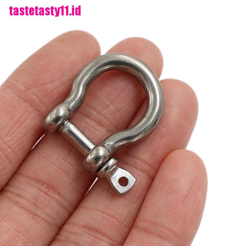 【TTID】5pcs m4 304 stainless bow shackle steel screw pin shackle bow Rigging