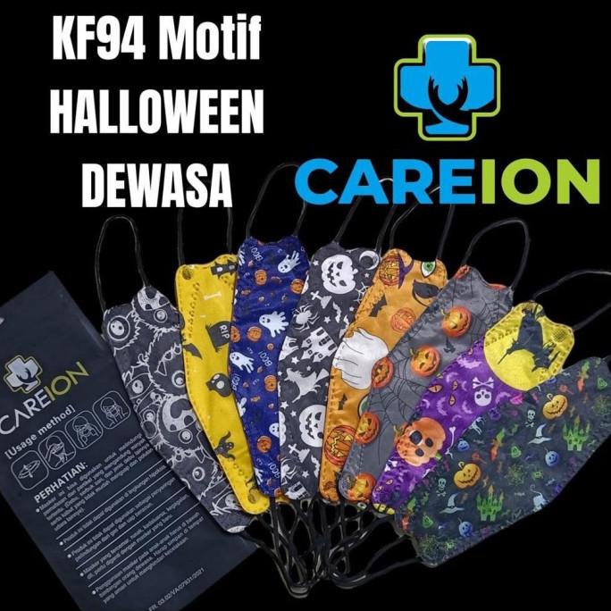 Masker Careion KF94 Dewasa Anak 4ply Batik Bunga Kupu Kupu Halloween 90-casvinemart Kualitas Baik