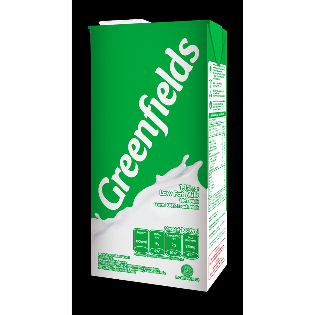 

GREENFIELDS UHT LOW FAT 1000 ML