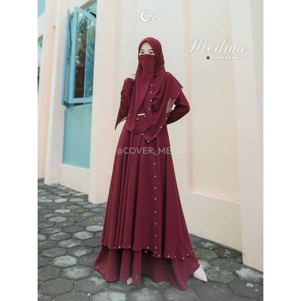 Ready New medina dress premium ceruty payet elegant kajian ori by cover me