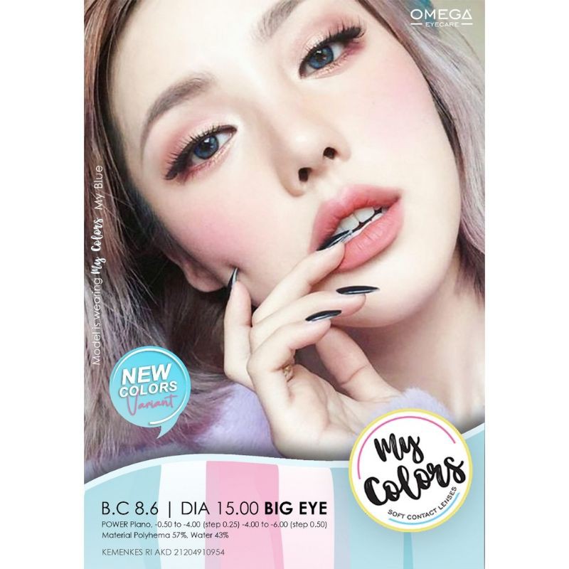 ❤Miss.Vinka❤ Softlens My Colors Omega NORMAL 15mm / Kontak Lensa Warna Free Lenscase